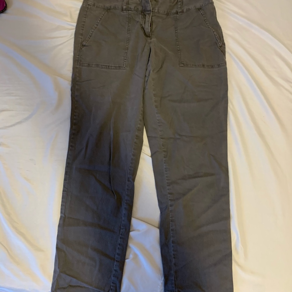 Grey cropped chino pants